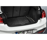Коврик в багажник черный с серым кантом BMW F20, F21