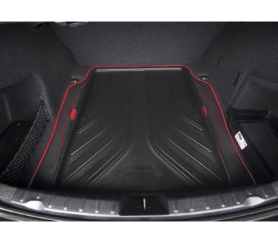 Коврик в багажник черный с красным кантом BMW F30, F80, F32, F82