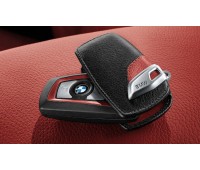 Кожаный футляр для ключа BMW Leather Key Case Sport Line Red