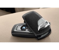 Кожаный футляр для ключа BMW Leather Key Case Urban Line Black Grey