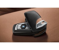 Кожаный футляр для ключа BMW Leather Key Case Luxury Line Brown Black