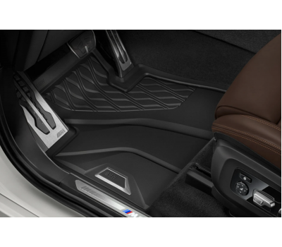 Резиновые передние коврики BMW черные для Х5 (G05) X6 (G06) X7 (G07)
