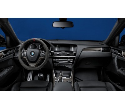 Спортивное рулевое колесо BMW M Performance алькантара с карбоновой вставкой BMW F07, F10, F11, F06, F12, F13