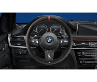 Спортивное рулевое колесо BMW M Performance II Aлькантара с карбоновой вставкой BMW F07, F10, F11, F06, F12, F13