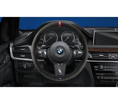 Спортивное рулевое колесо BMW M Performance II Aлькантара с карбоновой вставкой BMW F07, F10, F11, F06, F12, F13