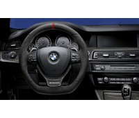 Спортивное рулевое колесо BMW M Performance алькантара с карбоновой вставкой BMW F25, F26