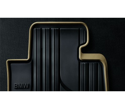 Резиновые коврики передние  черные/бежевый кант для полного привода BMW F30, F31, F34, 
