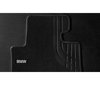 Текстильные коврики передние черные с черным кантом BMW F20, F21, F22, F23