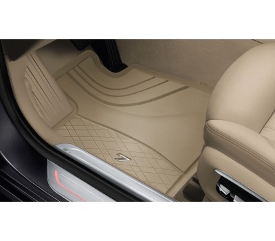 Резиновые коврики передние бежевые BMW G11, G12